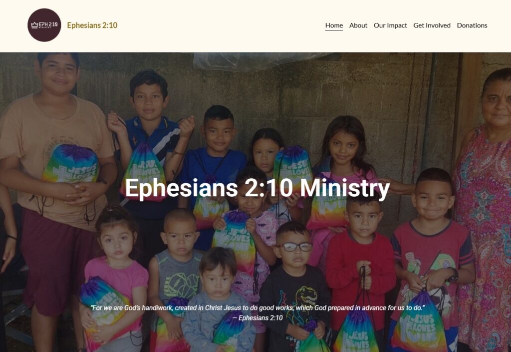 We built this website for a no-profit organization. This website integrates capacity for online donations.